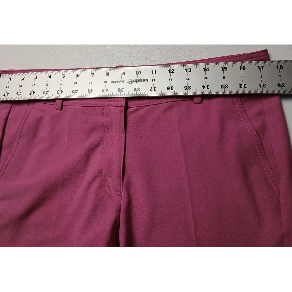 Pebble Beach Dry-Luxe Performance Pink‎ Golf Capri Womens 12 Bermuda Stretch